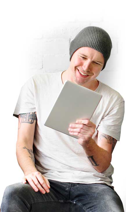 Young woman agent with a tablet